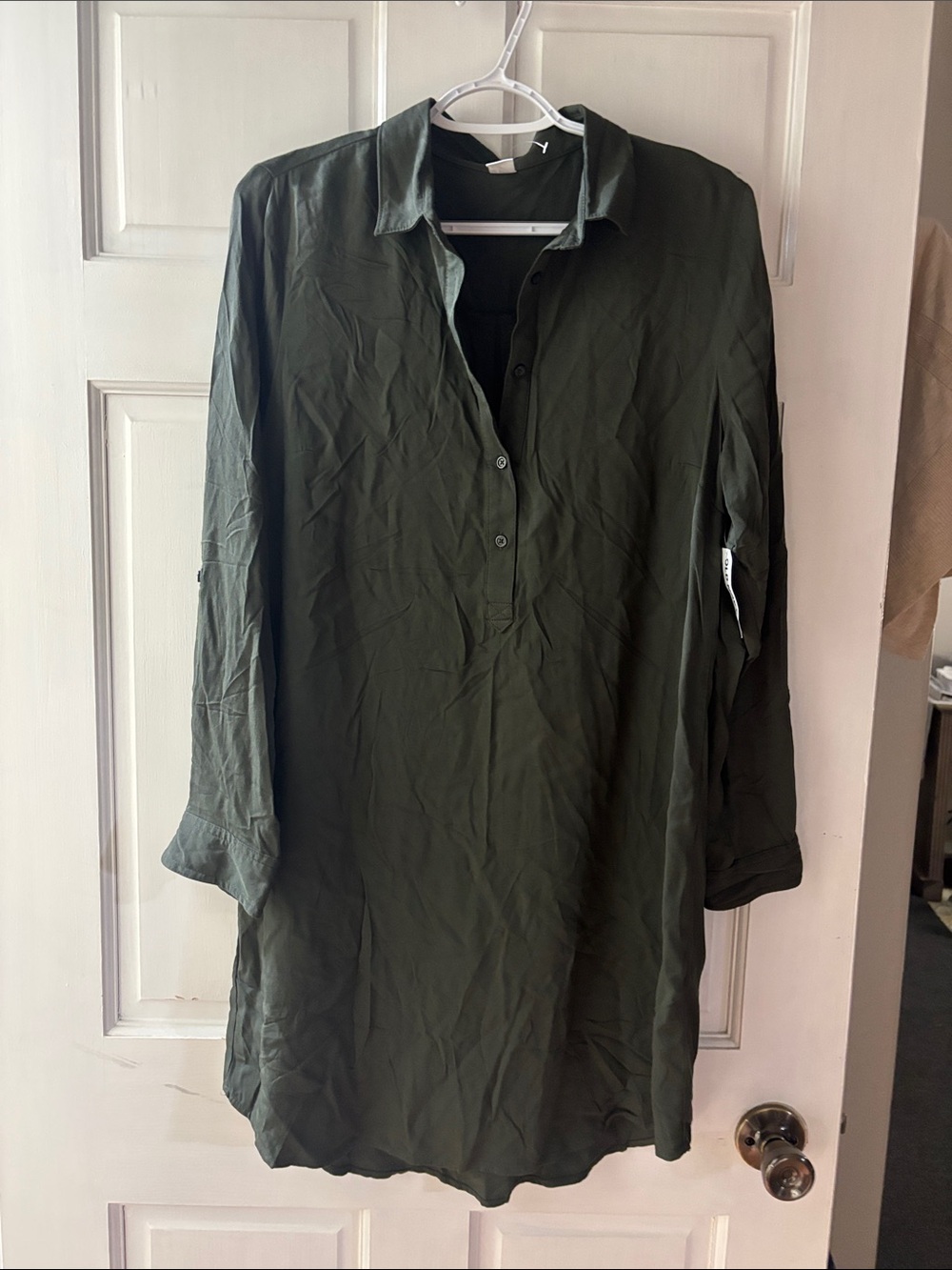 Old Navy Olive Green Button-Front Tunic